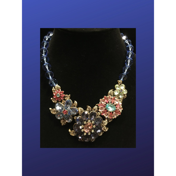 HEIDI DAUS “Glorious Garden” Beaded Crystal BIB Necklace, NWOT - Picture 7 of 7